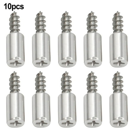 

10pc Self-tapping Screws Cabinet Bracket Laminate Support Glass Studs Pegs