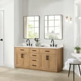 thumbnail image 4 of Gavino 72" Wood Vanity in Light Brown with Composite Stone Top and Mirror, 4 of 17
