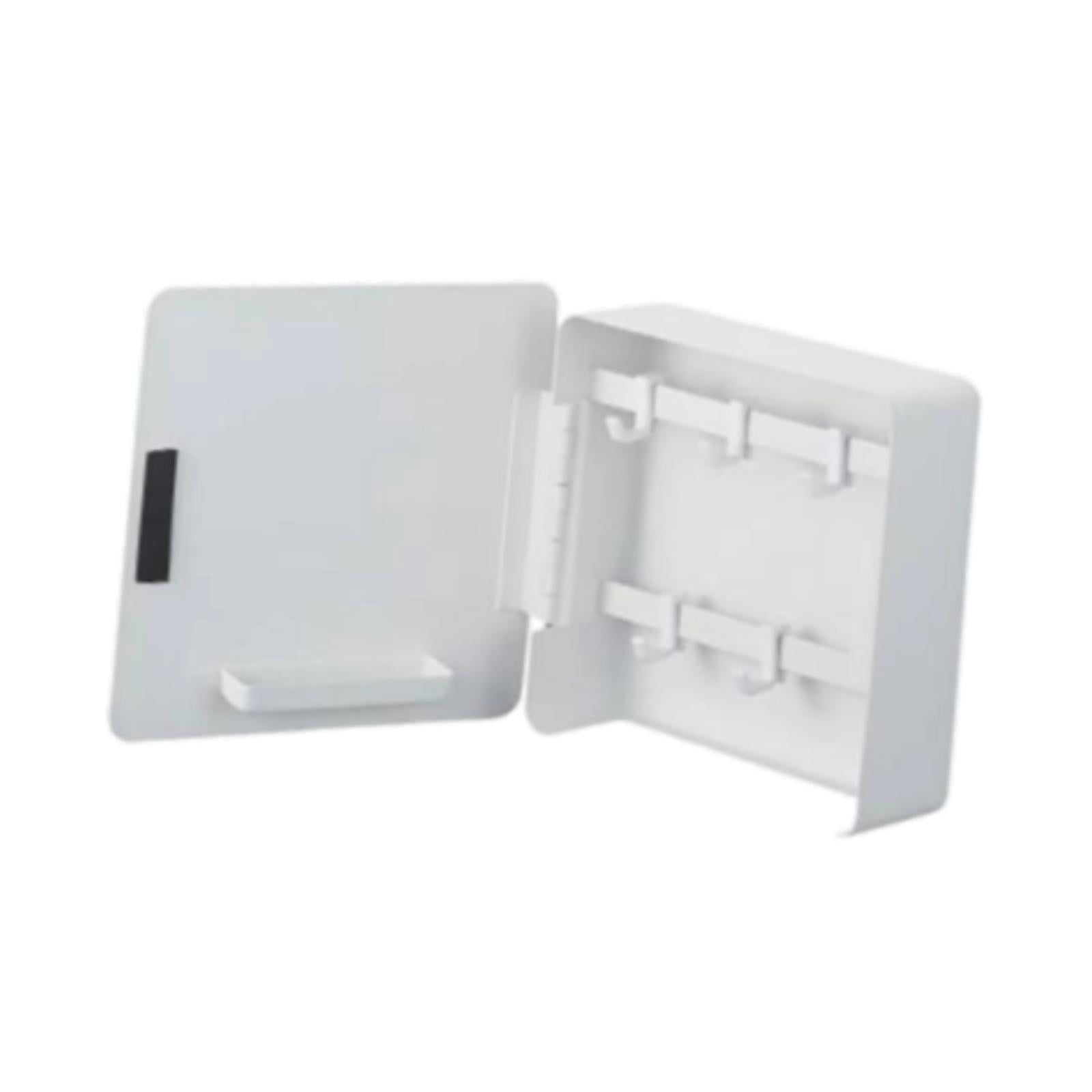 Dualoai Key Lock Box Wall Mount Keychain Storage Cabinet for Office Doorway Landlord White