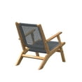 thumbnail image 6 of Balkene Home  Gray Lounge Outdoor Chair | Acacia Wood | Woven Web Seat Mid Century Reclining Armchair, 6 of 14