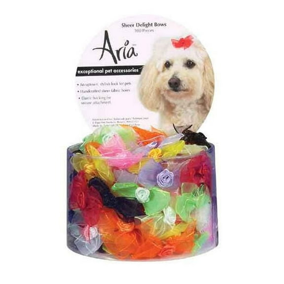 Aria AR Sheer Delight Bow Canister 100Pc