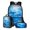 Dolphin Coral Clownfish, variant on ZUXONGSY Cherry Blossom Butterfly Print 3Pcs School Backpack Set for Boys Girls Teen Shoulder Bag Lunch Box Pencil Case Schoolbags Book Bag Travel Casual Daypack with Zipper Pocket