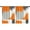Orange and Grey, variant on Blackout Kids Curtains,Orange and Grey Abstract Art Artwork Childrens Insulated Curtains Set Of 2,Bedroom Essentials,Toddler Room Decor 42x54in(106x137cm)