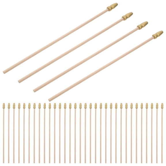 IBASETOY 50pcs Mini Wooden Flag Rods for UTV Flag Pole with Classic Design and Beige Wood for General Public