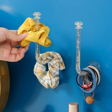 

Zhaomeidaxi Long/Short Wall Hooks Transparent Reusable Hooks Waterproof and Oilproof Bathroom Kitchen Heavy Duty Self Adhesive Hooks 1/5/10Pcs