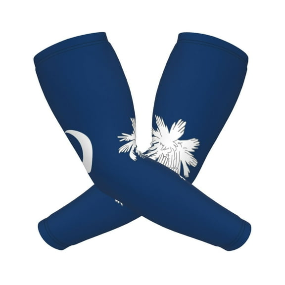 South Carolina Flag Compression Sports Arm Sleeve Baseball Football Basketball For Men And Women