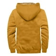 thumbnail image 4 of Men's Winter Casual Hooded Jacket with Zippered Pockets, Solid Color Fashion Warm Outerwear for Daily Wear and Outdoor Activities in Cold Weather Seasons,Earthy Yellow,L, 4 of 4