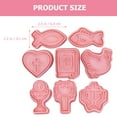 thumbnail image 3 of HOOWIFFY 8Pcs Plastic Cookie Baking Molds Pink Easter Design Reusable Baking Supplies, 3 of 6