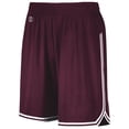 thumbnail image 2 of Holloway Sportswear XS Womens RETRO BASKETBALL SHORTS Maroon/White 224377, 2 of 7