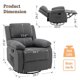 thumbnail image 2 of Korser Sillón Reclinable Giratorio 360°Adultos,Mecedora Pequeña Para Espacios Reducidos,Lino,Gris, 2 of 6