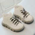 thumbnail image 4 of PEASKJP Kids Booties Side Zipper Fashion Short Booties Low Heels, White 22, 4 of 4