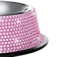 thumbnail image 4 of Savori Bling Dog Bowls Rosa 640Ml Hecho A Mano Con Diamantes De Imitación Bling Cuencos Para Mascotas De Acero Inoxidable Alimentador De Agua Doble Para Cachorros, Gatos Y Perros - Juego De 2, 4 of 5