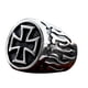 thumbnail image 1 of Qarigey Anillo de acero de titanio ligero estilo Retro religión anillos de dedo negro Color sólido impermeable tamaño pequeño joyería hombres regalo Ropa, zapatos y accesorios Miscelánea Talla 8 Qarigey AP014442-02, 1 of 6