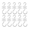 thumbnail image 3 of 10 ganchos para adornos navideños de metal decorativos con forma de S y copos de nieve. Plata, 3 of 9