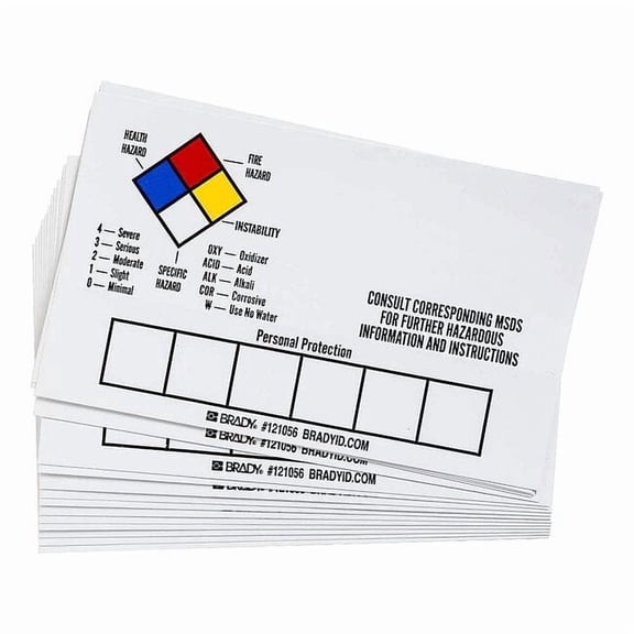 Brady Label, No Header, Vinyl, 5 in W, 3 in H 121056