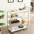 thumbnail image 2 of Retro Style Drink Trolley with Protective Railings / Prevent Accidents, 2 of 6