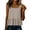 Khaki, variant on Helii Women's Square Neck Ruffle Hem Linen Tank Top – 20% Linen 80% Cotton Babydoll Crop Top, Loose Fit Breathable Summer Vest, Casual Sleeveless Top for Women Grey,L