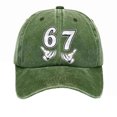 thumbnail image 3 of WKSCLPAI 67 Meme Vintage Washed Baseball Cap, Adjustable Unisex Graphic Dad Hat for Casual Wear & Street Style, 3 of 6