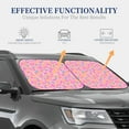 thumbnail image 3 of Goofa Pink Donut Pattern 2 Piece Car Windshield Sun Shade Foldable | Front Windshield Shade for Sun, Heat and UV Rays | Sunshade for Car Front Window-Medium, 3 of 7