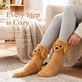 thumbnail image 4 of Funny 3D Golden Retriever Fuzzy Cozy Slipper Socks Gift for Women Teen Girl | Cute Animal Fluffy Thermal Socks Fun Dog Lovers Warm Gift Ideas for Birthday Valentines Easter Christmas Stocking Stuffer, 4 of 7
