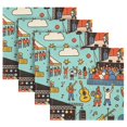 thumbnail image 3 of Iauyy Satin Napkins Set of 4- Cute Music Festival Doodle DIY Printing Decoration Cloth Napkin- Easy Care for Home/Party, 3 of 8