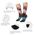 thumbnail image 5 of Fotbe Painted Flower Puppy print Women's Men's Novelty Crew Socks Cotton Socks Knee High Socks for Walking,Running,Nurses,Pregnancy, 5 of 8