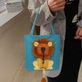 thumbnail image 3 of Lion Pattern Pets Handbags Convenient Canvas Cat Tote Bag Fashion for Pet Lovers, 3 of 5