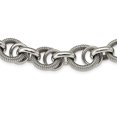 thumbnail image 3 of Stainless Steel Fancy Chain Styles Necklace Polished Link 22in 22 inch, 3 of 5