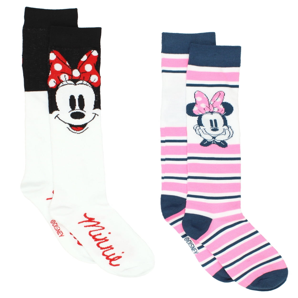 Mickey Mouse Womens 2 pack Socks Big Kid/Teen/Adult 