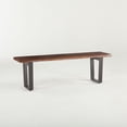 thumbnail image 4 of World Interiors Belfrie 18" Acacia Wood Dining Bench in Brown/Walnut, 4 of 4