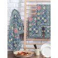 thumbnail image 4 of Bohemia Floral Kitchen Dish Towels for Drying Dishes Set of 3, Watercolor Flowers Ethnic Retro Blue Waffle Weave Microfiber Hand Tea Bathroom Towels Quick Dry & Absorbent Towel 15.7x23.6, 4 of 7