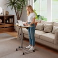 thumbnail image 2 of Gymax Bureau Debout Mobile à Hauteur Réglable Assis-Debout Bureau pour Ordinateur Portable pour la Maison Naturel, 2 of 10