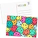 thumbnail image 3 of Sweetzer & Orange Hello Postcards Pack (60 Post Cards) 4x6 Postcards for Kids and Adults. 300gsm Note Cards. Blank Hello Greeting Cards, Smiley Face Hello Cards, 3 of 4