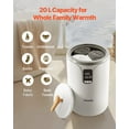 thumbnail image 4 of Dranite Electric Towel & Blanket Warmer with Digital LED Display, 20L Large Capacity, Adjustable Timer & Temperature, Child Safety Lock, Portable for Bathroom, SPA, Home Use - White, 4 of 10