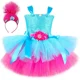 thumbnail image 3 of Disfraz de Poppy Trolls para niñas, conjunto de vestido con tutú para fiesta de cumpleaños, ropa de princesa Trolls World Tour, disfraces de Halloween para niños, 3 of 5