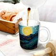 thumbnail image 3 of Yiaed Vintage Starry Sky Labrador A Print Ceramics Coffee,Large Handle Design,Extra Large Tea and Coffee Cup for Office and Home Mugs, 3 of 6