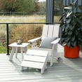 thumbnail image 2 of Highwood 3-pc Modern Adirondack Set with Modern Adirondack Chair, 1 Modern Side Table & 1 Modern Folding Ottoman - Outdoor, Eco-friendly, Synthetic Wood, 2 of 8