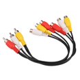 thumbnail image 4 of 2X 3 RCA Macho Una 6 RCA Hembra Divisor de Enchufe Audio TV DVD Adaptador de Video Cable AV, 4 of 5