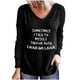 thumbnail image 2 of Pntutb Ladies Fashion Casual Letter Printing Cuello Redondo Suelto Manga Larga Top Pntutb Pntutb-2687, 2 of 5