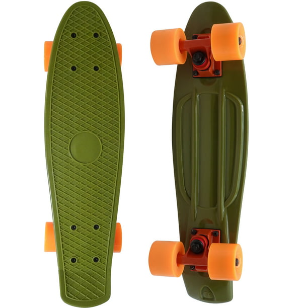 veZve Mini Cruiser Skateboard Complete for Kids Boys Girls, 22 inch, 59mm,  Green