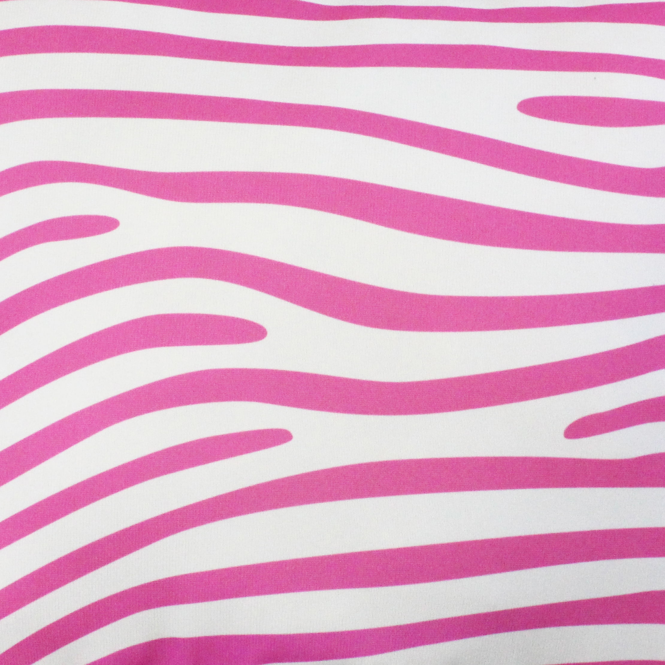 Everything Comfy Zebra Print Decorative Throw Pillow, 16x16 Inch, Pink/White,