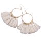 thumbnail image 5 of Pendientes Llamativos de Moda Qarigey con Borlas Bohemias para Mujer Blanco, 5 of 6