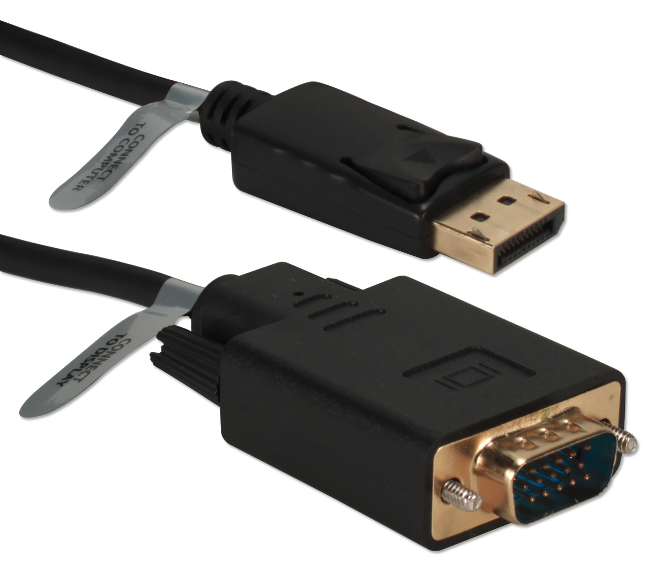 QVS DPVGA-15 15 ft. DisplayPort to VGA Video Cable