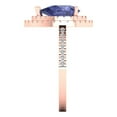 thumbnail image 3 of Halo Engagement Ring for Women - 2.48ct Simulated Tanzanite in 14K Rose Gold Promise Ring, 3 of 6