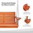 thumbnail image 2 of Zimtown Porch Swing with Cup Holder and Chains,Hanging Chair Outdoor Bench Tree Swing Pine Wood,Heavy Duty 880lbs, 2 of 6