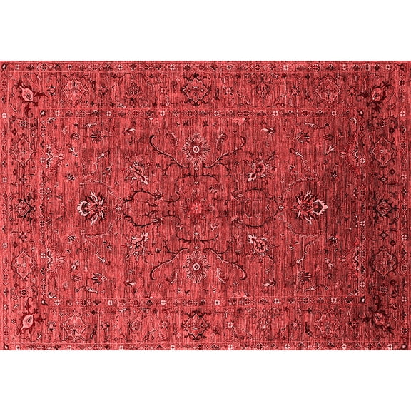 Ahgly Company Indoor Rectangle Oriental Red Traditional Area Rugs, 5' x 7'