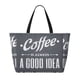 thumbnail image 2 of Fotbe Coffee Is Always A Good Idea Bolsa de Viaje para Playa - Resistente al Agua, Bolsa Tote de Gran Capacidad y Ligera con 7 Bolsillos para Mujeres y Hombres, 2 of 7