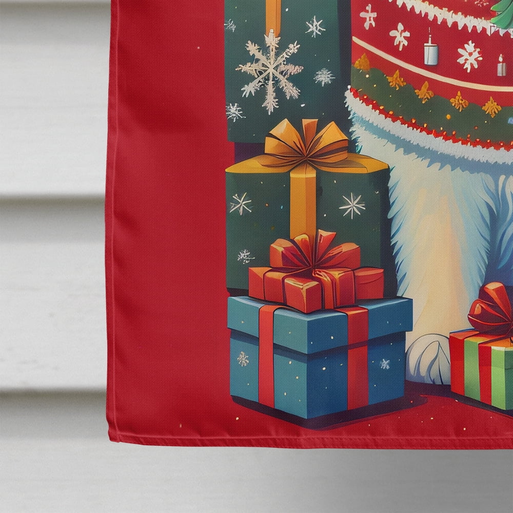 Samoyed Holiday Christmas House Flag 28 in x 40 in