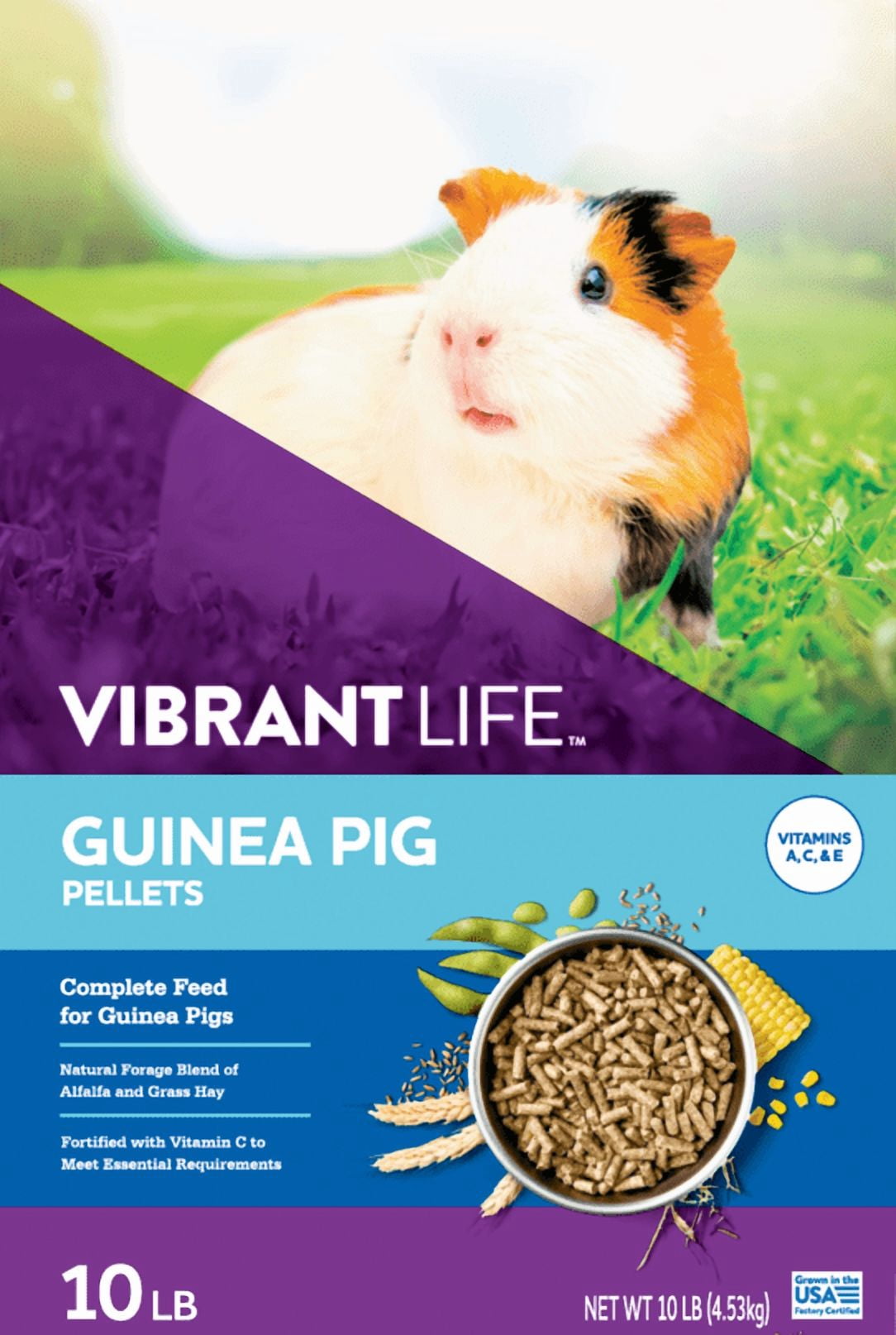 (6 pack) Vibrant Life Guinea Pig Pellets, 10 lb