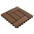 thumbnail image 6 of FlooringInc Helios Outdoor 6 Slat Interlocking Deck Tiles, 12"x12", 11 Tiles (11 Sqft), Brazilian Brown, 6 of 6